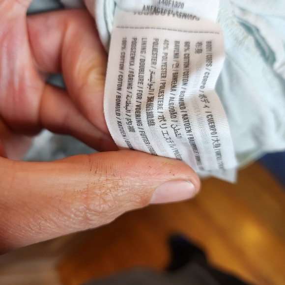 Abercrombie & Fitch A&F Puff Sleeve Crop Top, Blue/White, size XL - Picture 4 of 8